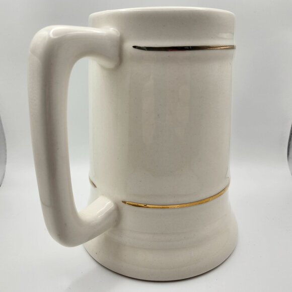 Vtg Hawaii Ceramic Stein Mug Rainbow Islands Map Design 32oz Hibiscus Pineapple - Picture 5 of 9